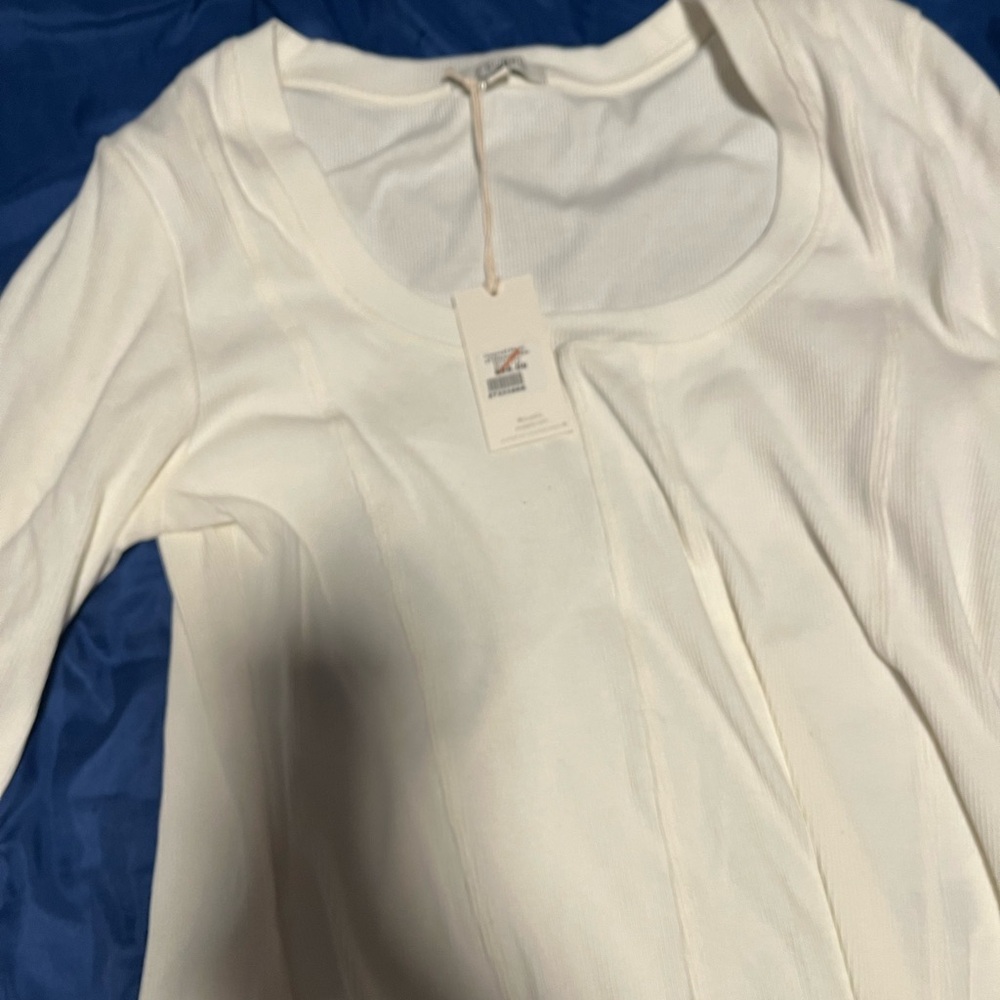 Z Supply Cream Long Sleeve Top